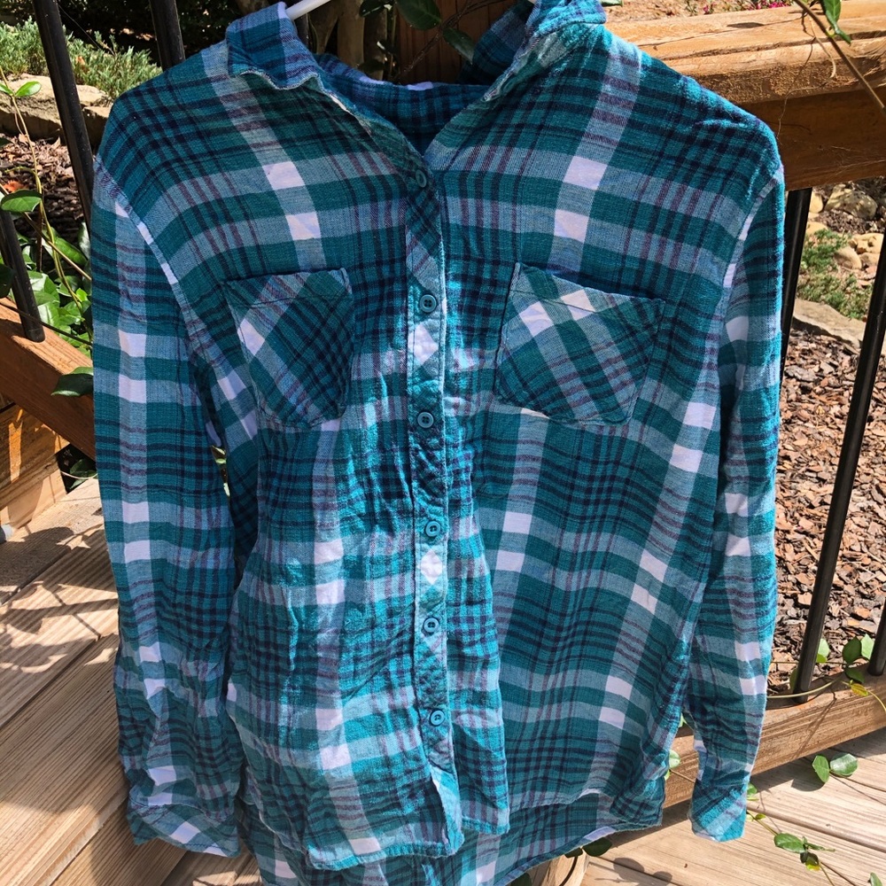 🛍Blue plaid flannel🛍